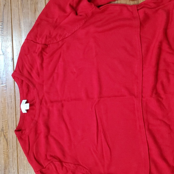 J. Jill Cozy Grace Tunic Mini Dress Women's Red Long Sleeve - Picture 3 of 7